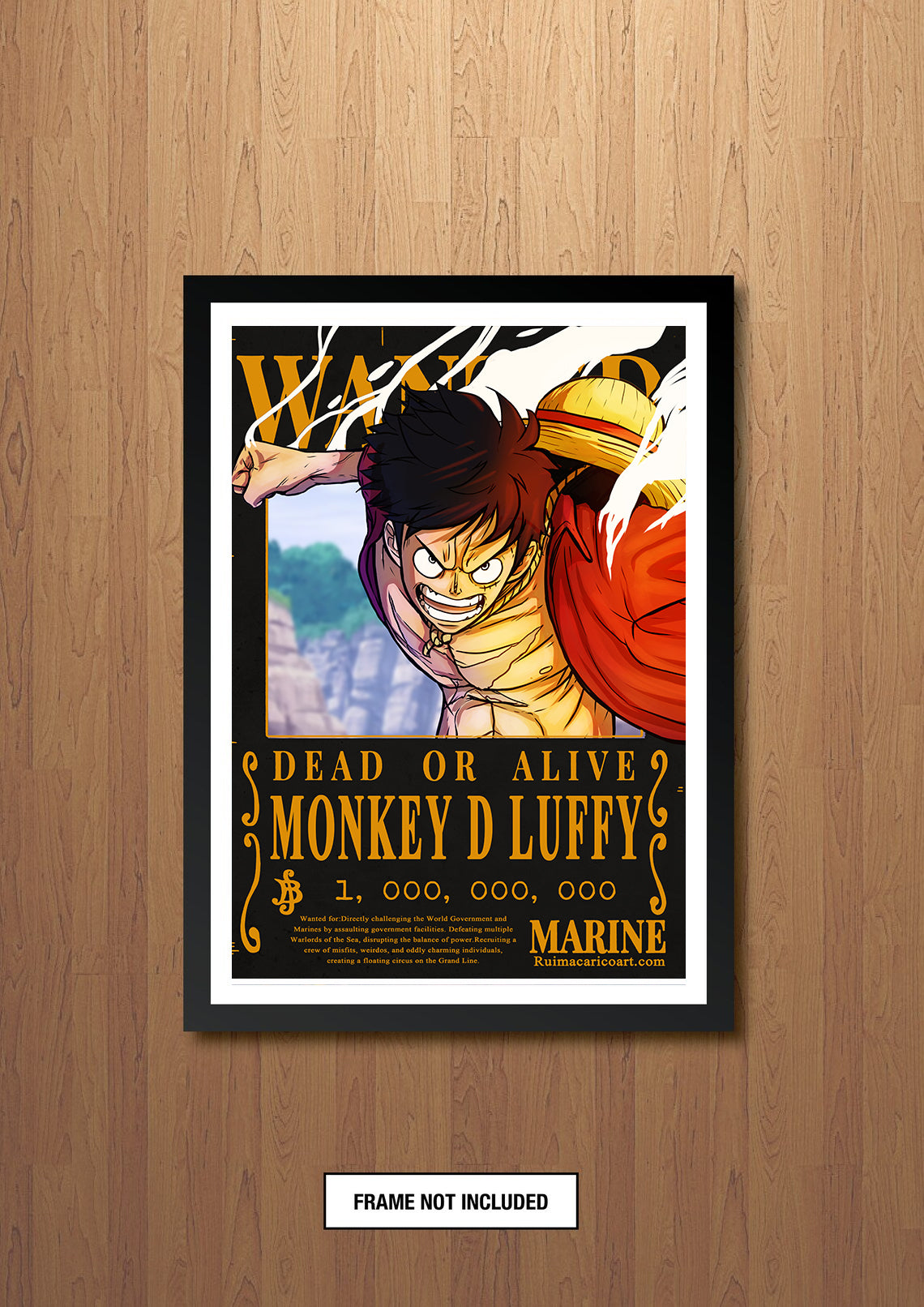 FUTURE PIRATE KING Wanted Poster FOIL A3 Art Print (11.7 x 16.5 inches)
