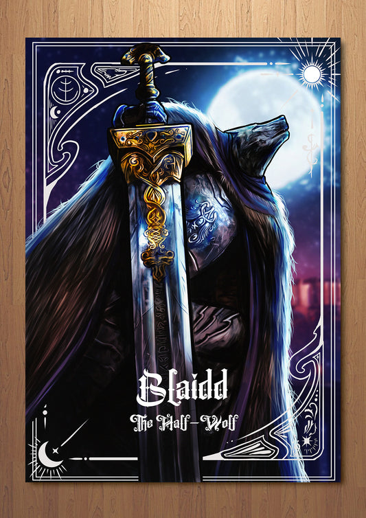 Blaidd Elden Ring FOIL A3 Art Print (11.7 x 16.5 inches)