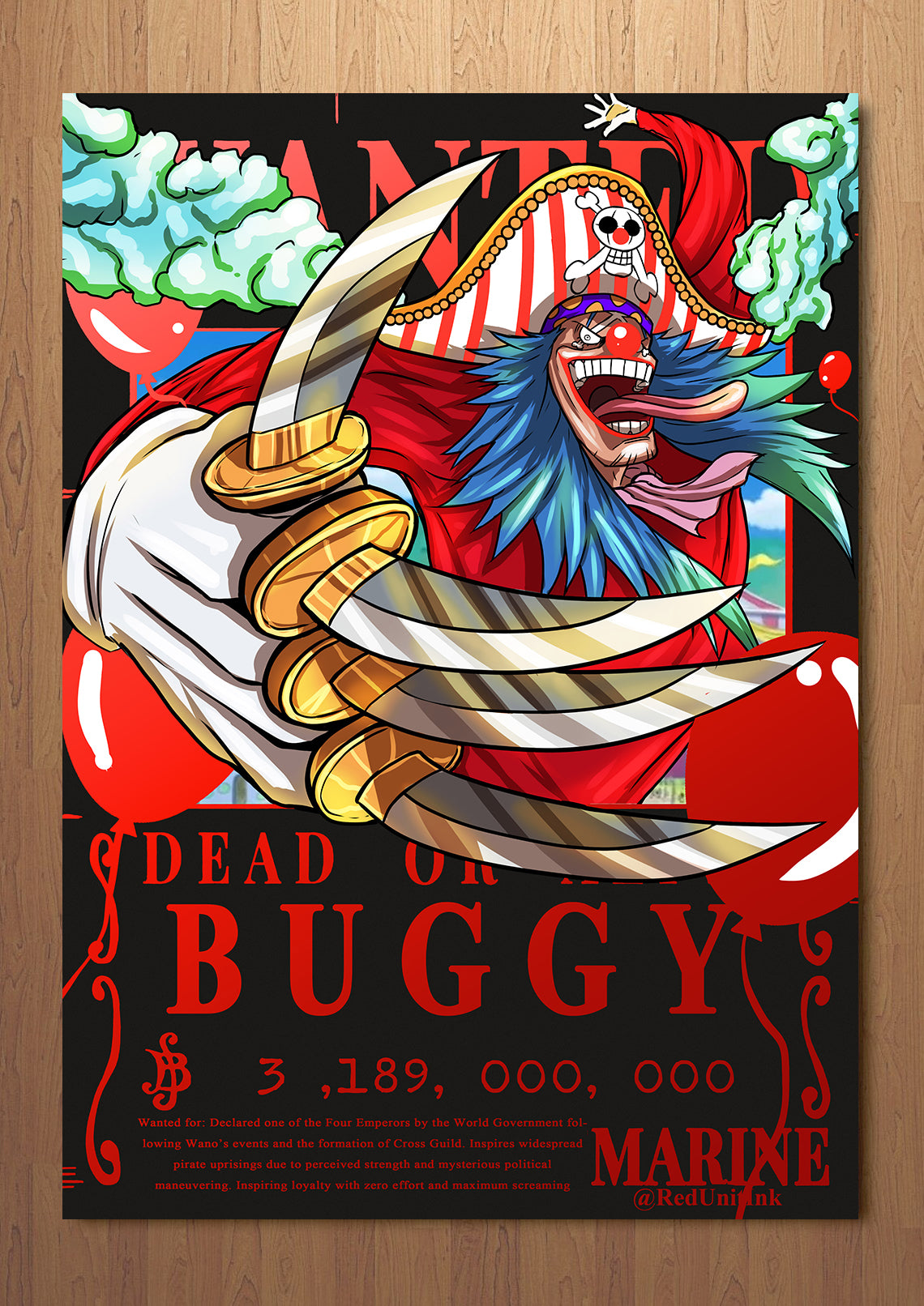 The Clown Poster FOIL A3 Art Print (11.7 x 16.5 inches)