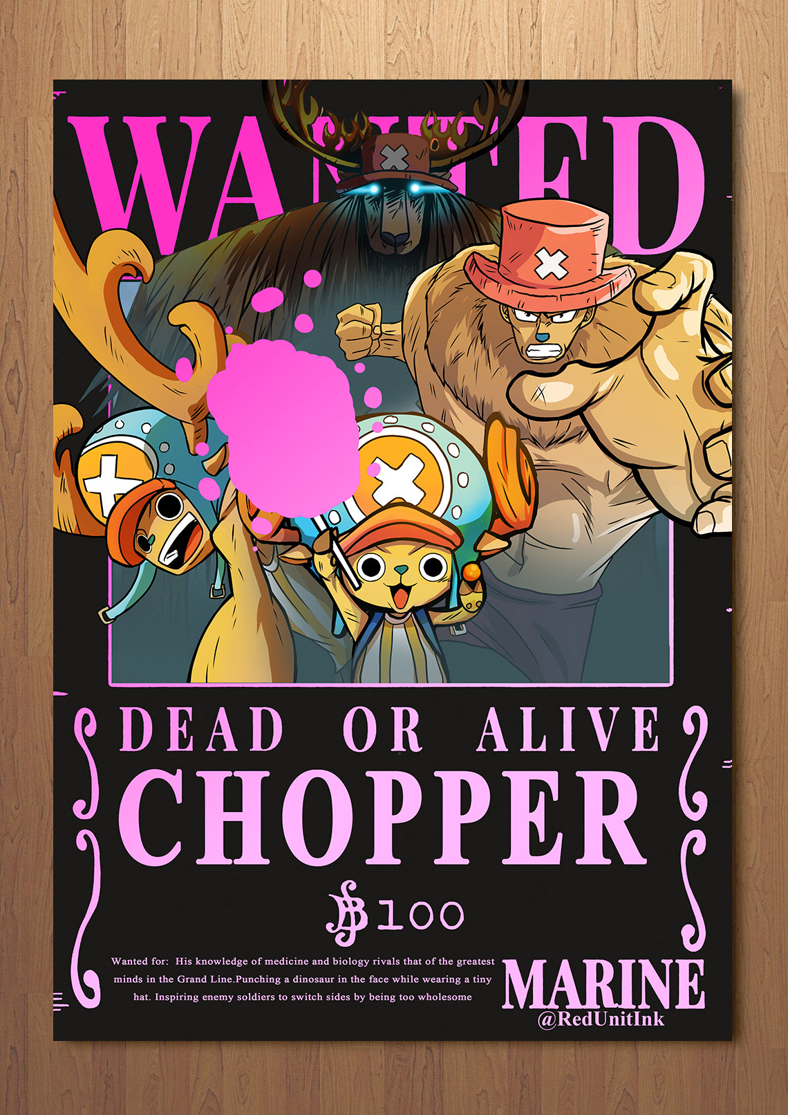 The Reindeer Doctor Wanted Poster FOIL A3 Art Print (11.7 x 16.5 inches)