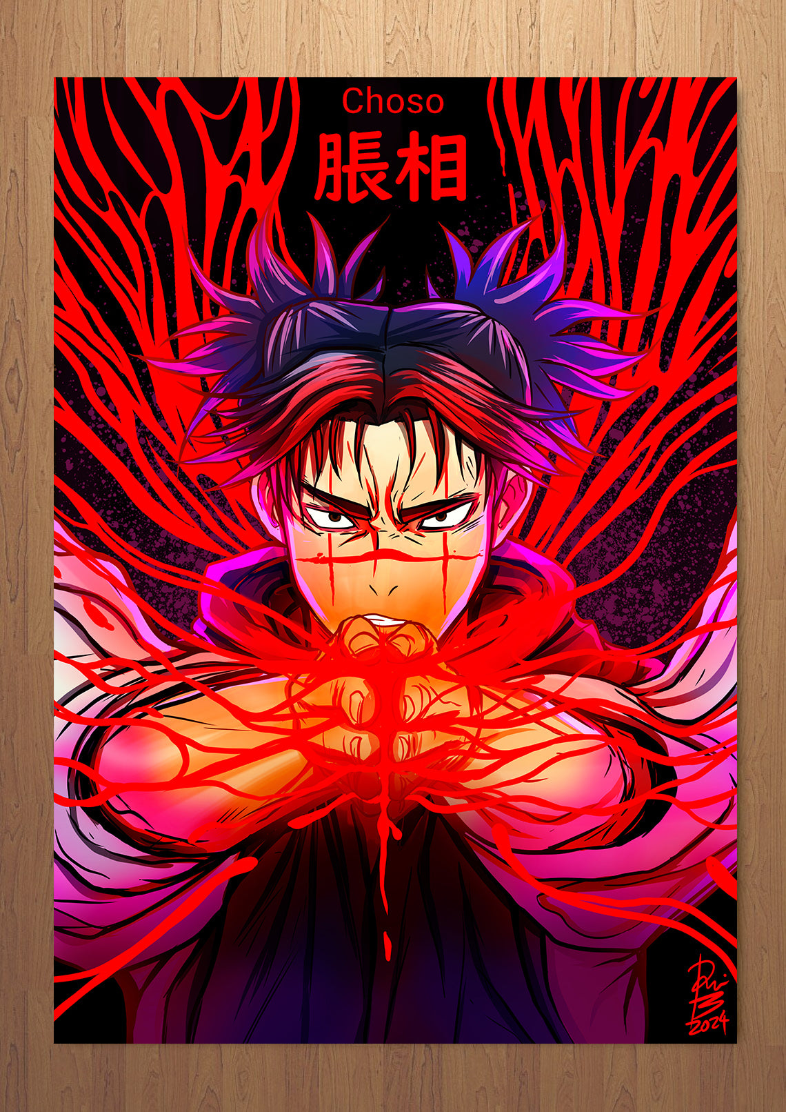 Blood Warrior FOIL A3 Art Print (11.7 x 16.5 inches)