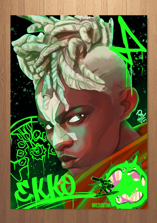 Ekko FOIL A3 Art Print (11.7 x 16.5 inches)