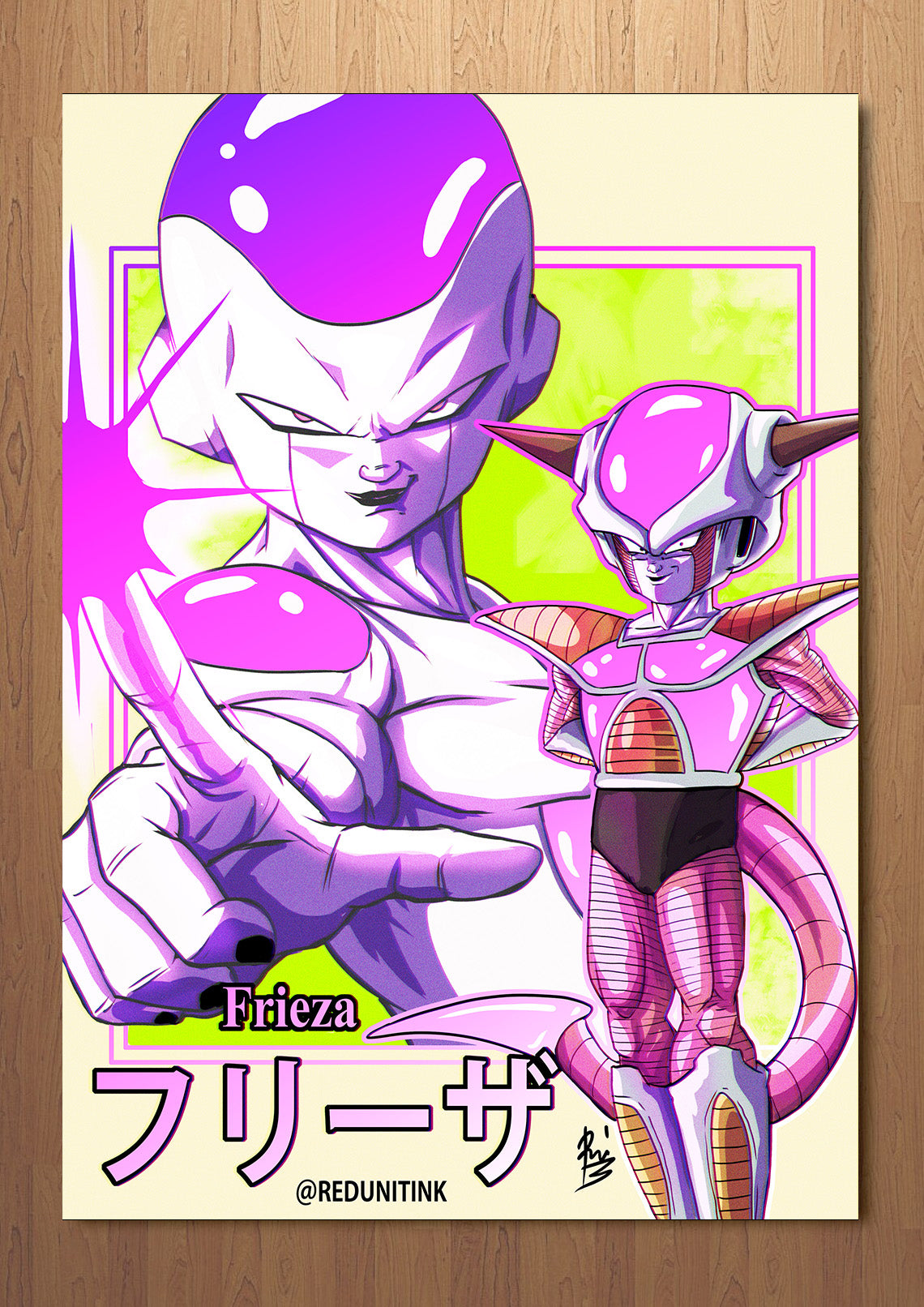Frieza FOIL A3 Art Print (11.7 x 16.5 inches)