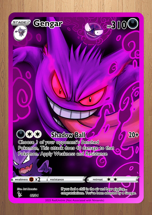 Gengar Purple FOIL A3 Art Print (11.7 x 16.5 inches) (Copy)