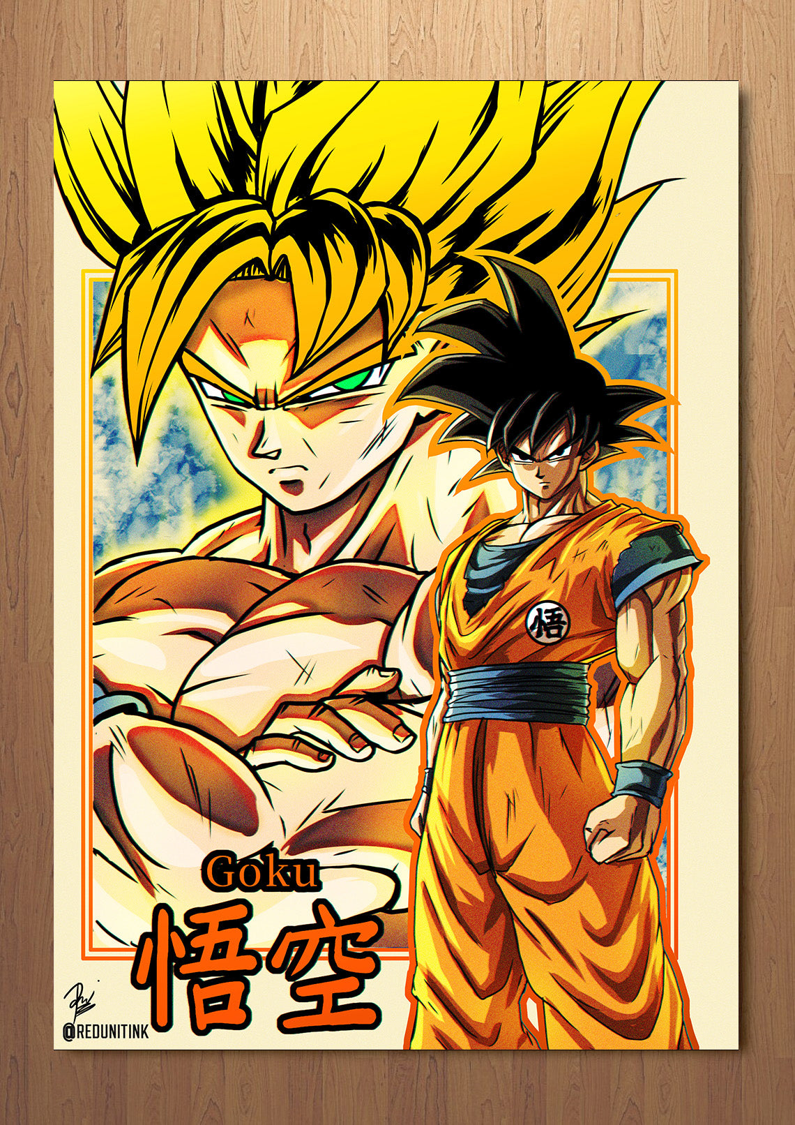 Goku FOIL A3 Art Print (11.7 x 16.5 inches)