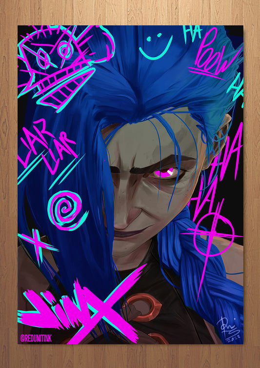 Jinx A3 Foil Art Print (11.7 x 16.5 inches)