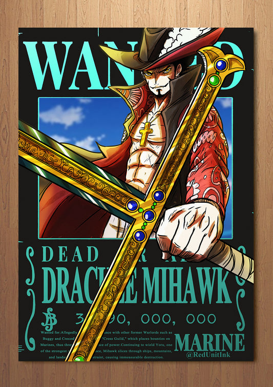 Greatest Swordsman Wanted Poster FOIL A3 Art Print (11.7 x 16.5 inches)