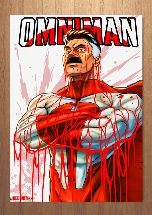 OMNIMAN FOIL A3 Art Print (11.7 x 16.5 inches)