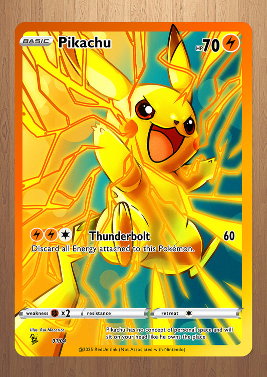Pikachu Yellow FOIL A3 Art Print (11.7 x 16.5 inches)