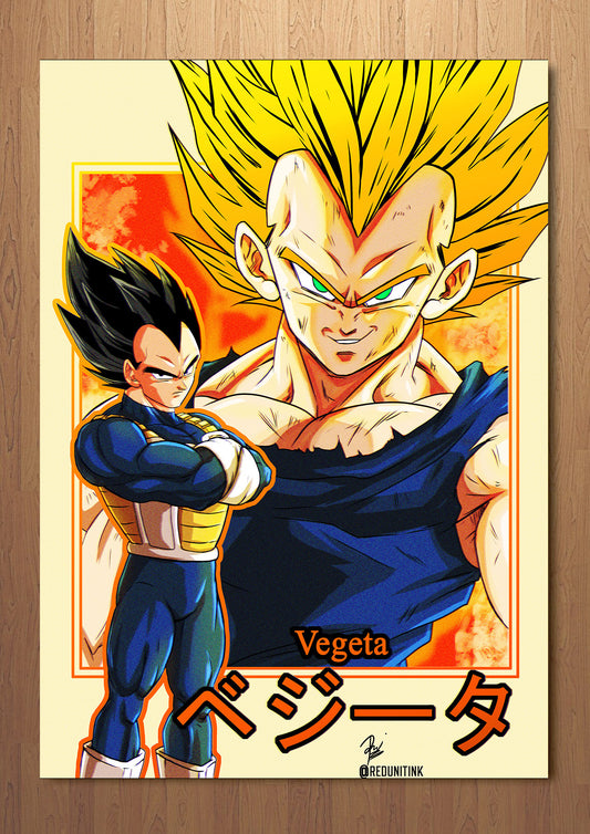 Vegeta FOIL A3 Art Print (11.7 x 16.5 inches)