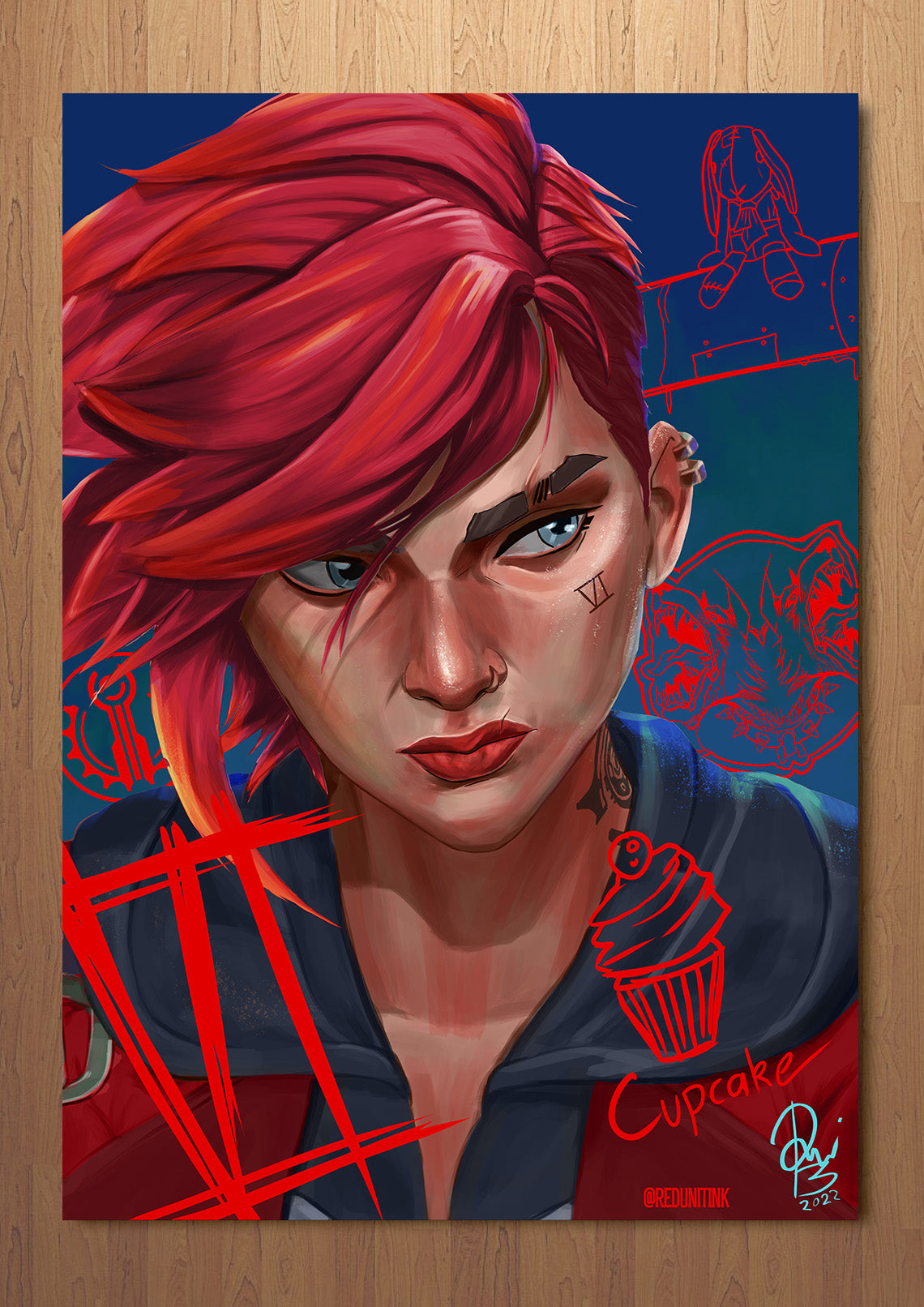 Vi FOIL A3 Art Print (11.7 x 16.5 inches)
