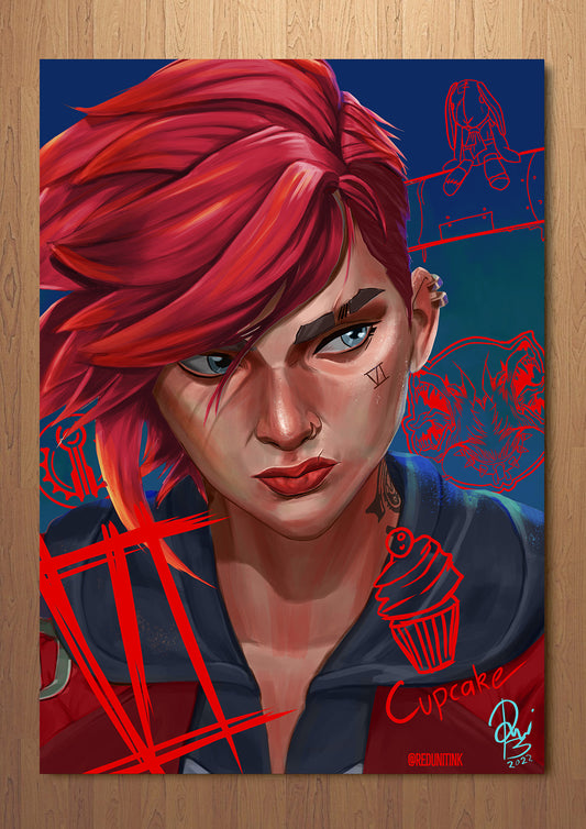 Vi FOIL A3 Art Print (11.7 x 16.5 inches)